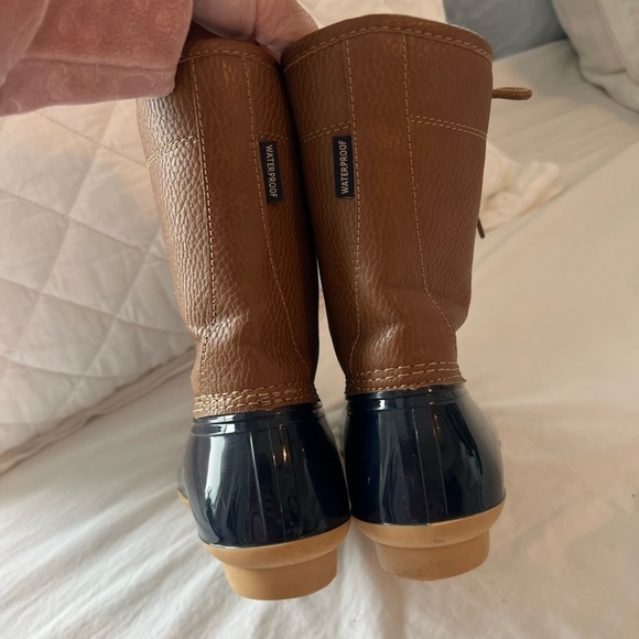 JBU by JAMBU WOMENS NAVY/TAN MAPLEWOOD WATERPROOF BOOTS SIZE 8 - Picture 5 of 10